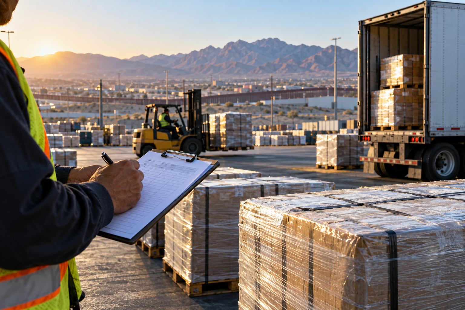 Representative El Paso freight-yard concept photograph