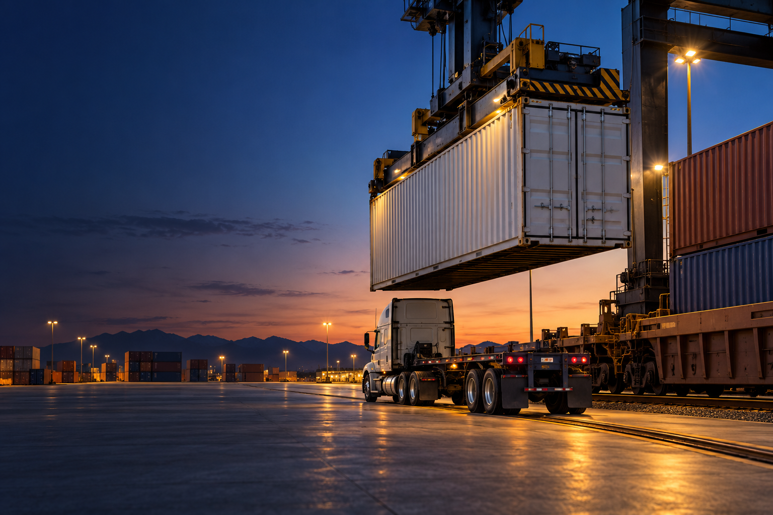 Representative freight-yard campaign photograph